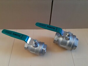 * new goods unused *FLOBAL stainless steel fulvic a ball valve(bulb) 40A&32A 800 type WOG 2 piece set 