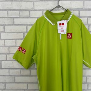 未使用品　UNIQLO NDドライEX 半袖ポロシャツ 緑　ゲームシャツ