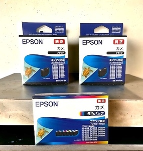 新品　エプソン 純正 インクカートリッジ カメ ・6色パック１箱・ブラックL(増量）２箱