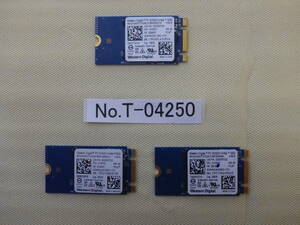 T-04250 / SSD / WesternDigital / M.2 2242 / NVMe / Key M+B / 128GB・256GB / 全3個セット / ゆうパケット / 消去済み / ジャンク扱い