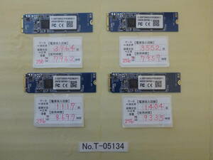  контрольный номер T-05134 / SSD / M.2 2280 / 256GB / 4 шт. комплект /.. пачка отправка / данные стирание завершено / б/у товар 