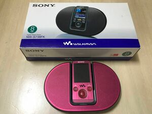 SONY ウォークマン　NW-S738FK 動作確認済み☆箱あり☆付属品あり☆しかし逆再生されます！ジャンク！！