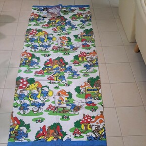 Vintage Smurf Blanketビンテージスマーフブランケット新品未使用182cm228cm シーツリメイクビンテージシーツ