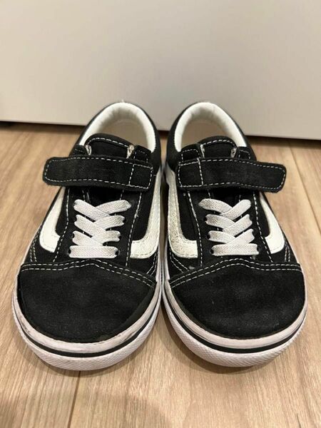 美品　vans オールドスクール　17.0 キッズ　スニーカー　ブラック　黒　 VANS バンズ BLACK キッズスニーカー