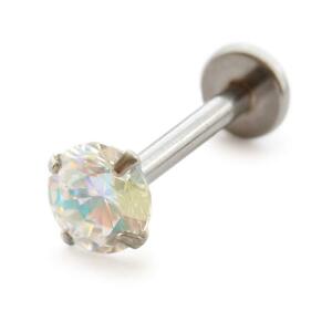 [ special price sale ] Aurora [3mm] metal allergy correspondence 16G[ axis 8mm].. earrings body pierce Cubic Zirconia surge 