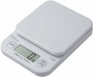 【特価セール】はかり 料理 デジタル キッチン 2kg 1g単位 クッキングスケール ホワイト KF-200 タニタ(Tanita