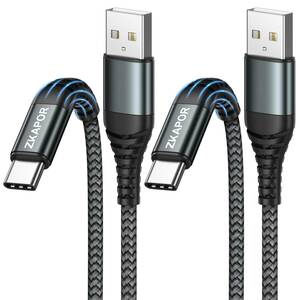 【数量限定】3.1A 急速充電 ケーブル USB-A to USB-C 1M+1M】タイプc ケーブル 高速データ転送 USB U