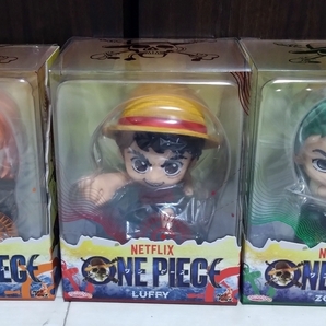 【新品・即決・送料込】ホットトイズ コスベイビー Netflix ワンピース ONE PIECE ルフィ、ナミ、ゾロ フィギュア 3点セット