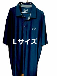 アンダーアーマーゴルフウェア シャツ ポロシャツ半袖　L ゴルフ ネイビー 半袖 ポロシャツ UNDER ARMOUR