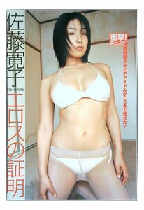 BB725 佐藤寛子「エロスの証明」◆袋とじ 8ページ 切り抜き 切抜き 水着 ビキニ