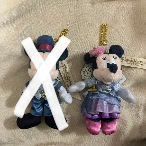 東京ディズニーシー　ファンタジースプリングスホテルぬいぐるみバッジ　ぬいば　ミニー