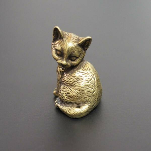 真鍮　猫① 全8種　置物　文鎮　ブラス　brass ネコ　ネコ　メモ　かわいい　おしゃれ　フィギュア　ぬいぐるみ　小物