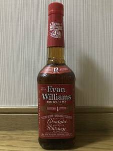 旧々ボトル【エヴァン ウィリアムス 12年】50.5%・750ml・エヴァン ウィリアムズ12・エヴァン ウイリアムス12・Evan Williams・旧々ラベル