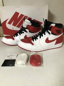1000 jpy start NIKE/ Nike AIR JORDAN 1 RETRO HIGH OG HERITAGE air Jordan 1 worn te-ji555088-161/28cm beautiful goods 
