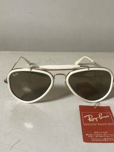 1000円スタートレイバン RayBan ROAD SPIRIT ティアドロップ サングラス 0RB3428 白　ゴールド　未使用品