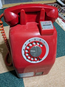  red public telephone 670-A2 Tamura electro- machine factory Showa era 46 year made melody - ring!