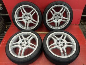 ベンツAMG 純正ホイールタイヤ付　18インチ7.5J +37 8.5J +30 112/5H BS REGNO GR-XII 225/40R18（88W） 255/35R18（90W） バリ山　4本