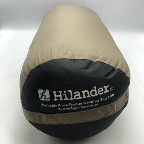 【新品未使用】Hilander(ハイランダー) 洗えるダウンフェザーシュラフ 600 5℃ サンドベージュ N-071 /Y21202-D3の画像3