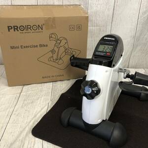 【通電のみ確認済】PROIRON フィットネスバイク エクササイズ 静音 小型 サイクリング サイクルマシン ミニバイク /Y22060-X3