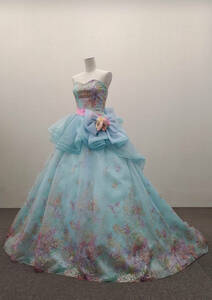 [ free shipping ] Scena Dunoshe-nadu-no wedding dress 7-11 number free size color dress light blue 