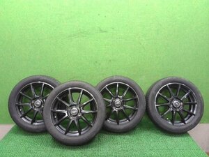 社外品　アルミホイール　15インチ　4本セット　4穴　タイヤ付　165/55R15　L375S　タント等に　※個人宅配送不可※