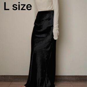 ENOF velvet long skirt L ベロア ベルベット スカート