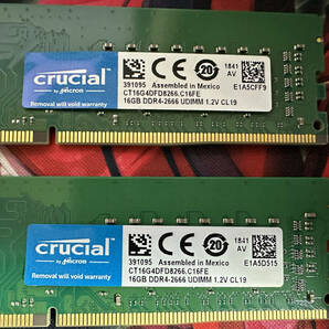 DDR4 crucial 2666 32GB 16GB × 2 セット2の画像2