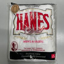 HANES ヘインズ 3P パック タンクトップ 未使用 デッドストック 1995年 白 ホワイト メンズ Lサイズ _画像1