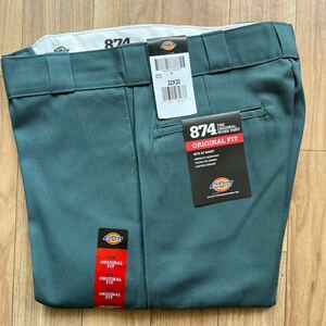 【新品】 Dickies 874 work pants lincoln green 32 × 30 デッドストック ディッキーズ リンカーングリーン ワークパンツ チノパン 874LN