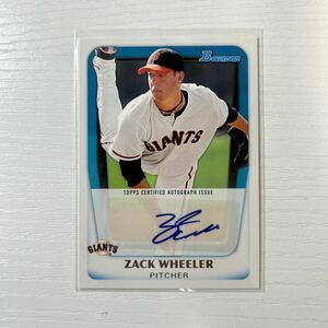 2011 Bowman Zack Wheeler auto