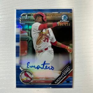 2019 Bowman Chrome Elehuris Montero blue refractor auto 150枚限定