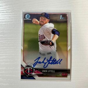 2018 Bowman Chrome Zack Littell auto