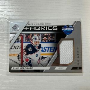 2023-24 Upper Deck Hockey NHL Game Used Elvis Merzlikins fabrics ジャージーカード 