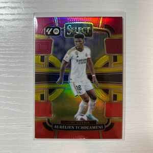 2023-24 Panini Select La Liga Aurelien Tchouameni Terrace red prizm