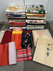 (8767-12770)　帯　おまとめ　40点　和装 和服 着物 中古/経年保管　現状品　※リメイク素材