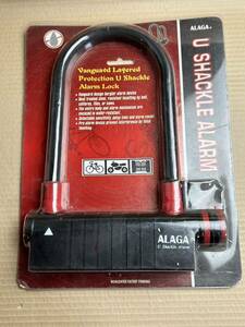 未使用品 ALAGA アリガ アラームU字ロックバイク 自転車 盗難防止 LOCK 鍵 