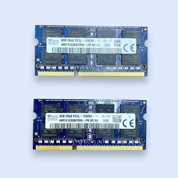 DDR3 メモリー 8GB 2枚 (16GB) 完全動作確認済み 