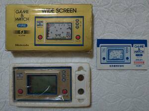 【美品】任天堂ゲームウォッチ　ワイド・ファイア　箱説付★Nintendo GAME&WATCH FIRE FR-27