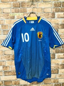 ADIDAS アディダス × JFA サッカー日本代表 メンズ 中村俊輔 ユニフォーム 半袖Tシャツ M 青 ポリエステル