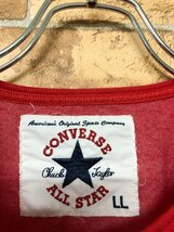 CONVERSE ALL STAR コンバースオールスター メンズ バスケプリント 半袖Tシャツ 大きいサイズ LL 杢赤 ポリエステル他_画像2