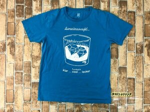 graniph グラニフ メンズ プリント 半袖Tシャツ M 青 綿