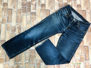 Levi's 502 リーバイス メンズ ダメージ デニムジーンズパンツ 31×34 紺 綿