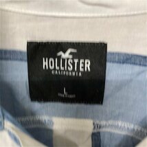 Hollister ホリスター メンズ ワイドストライプ オープンカラーシャツ M 紺水色白_画像2