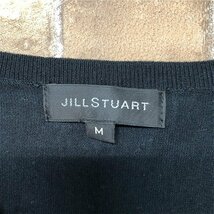 JILLSTUART ジルスチュアート レディース Vネック キラキラボタン付き コットンニットソー M 黒_画像2