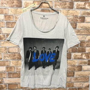 嵐 ARASHI メンズ レディース ドームツアー2013 ライブTシャツ グレージュ