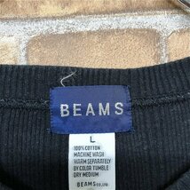 BEAMS ビームス メンズ ラグランスリーブ Vネック 半袖Tシャツ L 日本製 黒_画像2