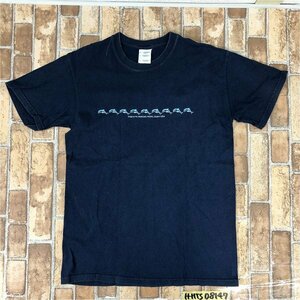 GUAM USA グアム メンズ レディース イルカプリント 半袖Tシャツ S 紺