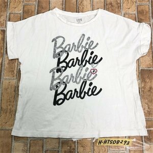 UT UNIQLO ユニクロ × Barbie バービー キッズ プリント 半袖Tシャツ 150 白