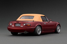 イグニッションモデル 1/18 Eunos Roadster (NA) Burgundy IG3200 Ignition Model ユーノス・ロードスターVRリミテッド　メタリックレッド_画像9