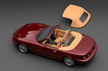 イグニッションモデル 1/18 Eunos Roadster (NA) Burgundy IG3200 Ignition Model ユーノス・ロードスターVRリミテッド　メタリックレッド_画像10